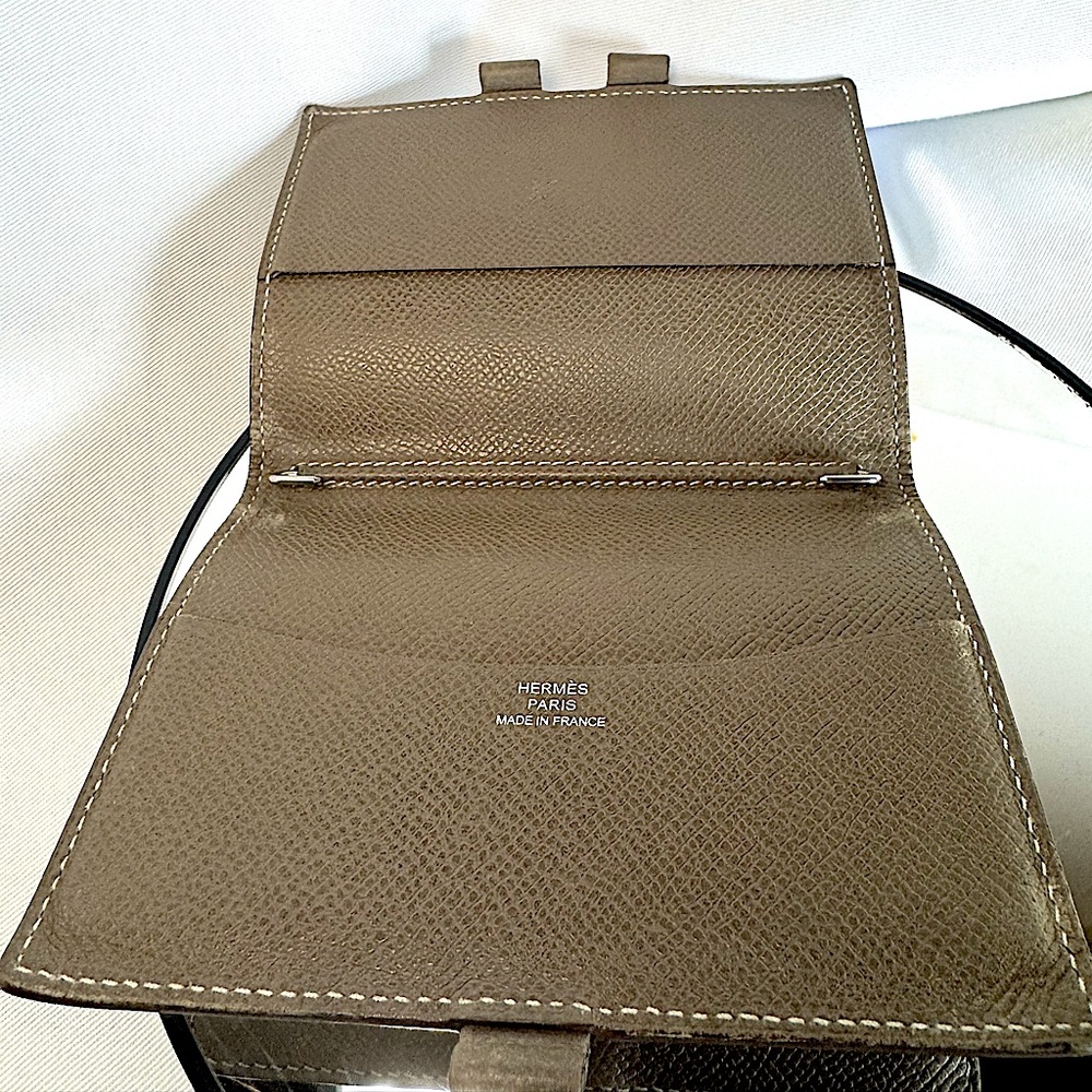 Hermès Ulysse PM Etoupe Togo Leather Notebook Rare Discontinued Hermès Agenda - Picture 8 of 9